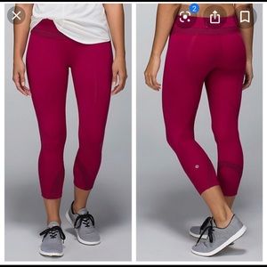Lulu Run Inspire Crop- bumbleberry color